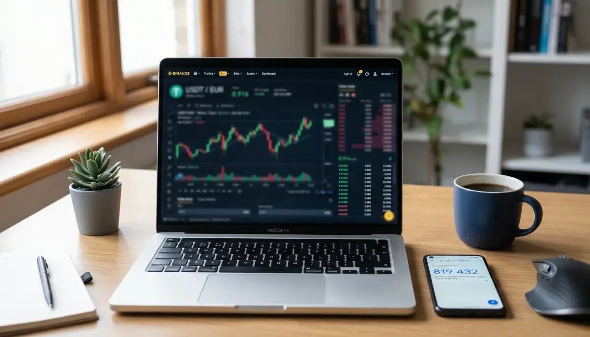 Écran d'achat de USDT sur une plateforme crypto agréée en France