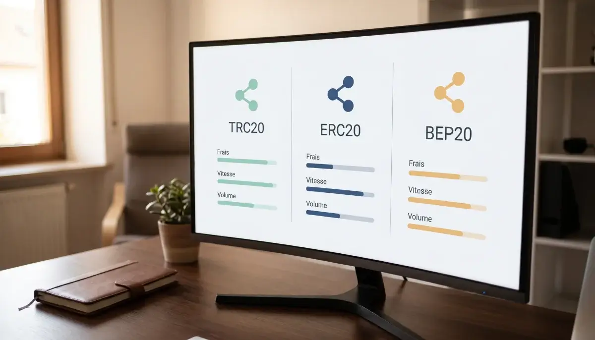 Comparatif des réseaux USDT: TRC20 sur TRON, ERC20 sur Ethereum et BEP20 sur BNB Chain